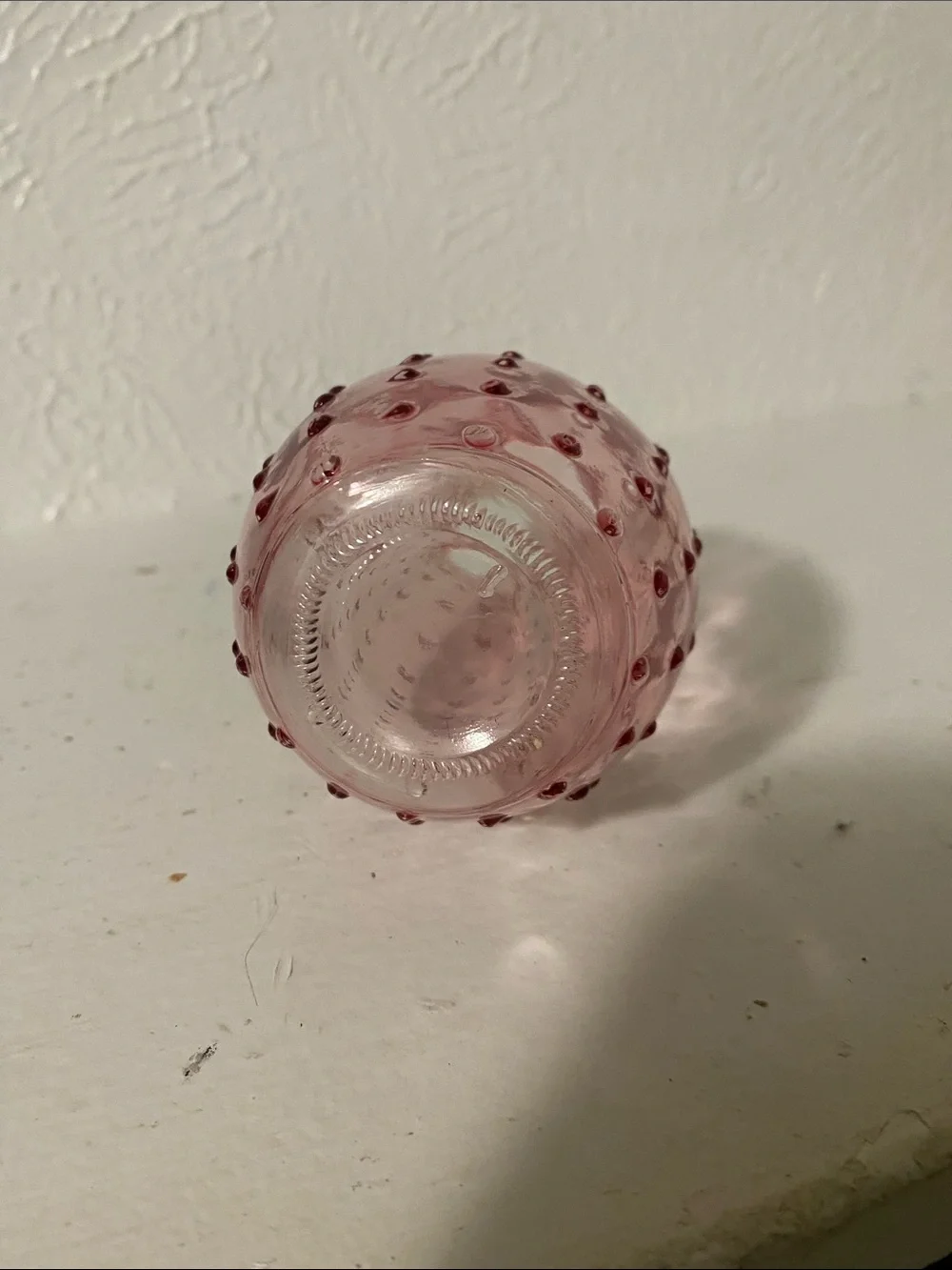 Blush Pink Hobnail Glass Bud Vase - Home Accents
